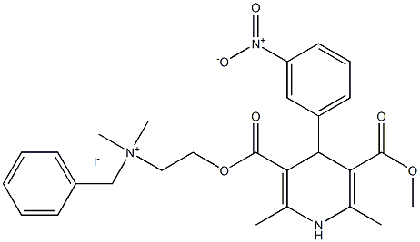 N-[2-[[[1,4-Dihydro-5-(Methoxycarbonyl)-2,6-diMethyl-4-(3-nitrophenyl)-3-pyridinyl]carbonyl]oxy]ethyl]-N,N-diMethylbenzeneMethanaMiniuM Iodide Structure