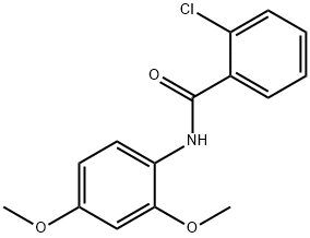 2-クロロ-N-(2,4-ジメトキシフェニル)ベンズアミド 化学構造式