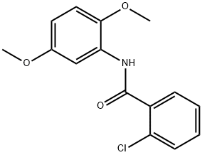 2-クロロ-N-(2,5-ジメトキシフェニル)ベンズアミド 化学構造式