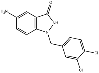 5-AMino-1-(3,4-dichlorobenzyl)-1H-indazol-3-ol 化学構造式