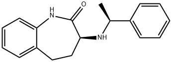 [S-(R*,R*)]-1,3,4,5-Tetrahydro-3-[(1-phenylethyl)amino]-2H-1-benzazepin-2-one 化学構造式