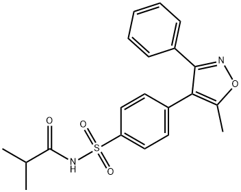 N-((4-(5-Methyl-3-phenylisoxazol-4-yl)phenyl)sulfonyl)isobutyraMide 化学構造式