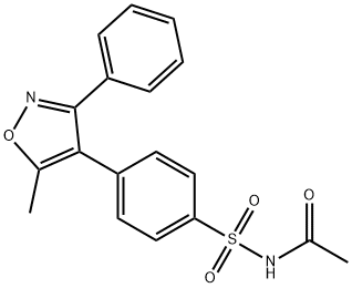 N-((4-(5-Methyl-3-phenylisoxazol-4-yl)phenyl)sulfonyl)acetaMide 化学構造式