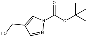 1-BOC-4-(ヒドロキシメチル)ピラゾール 化学構造式