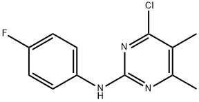 4-Chloro-5,6-dimethyl-2-(4-fluorophenylamino)pyrimidine Struktur