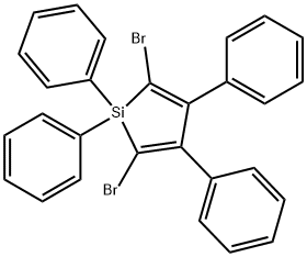 2,5-ジブロモ-1,1,3,4-テトラフェニルシロール 化学構造式