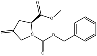 Methyl (S) - 4 - Methylene - 1 - (benzyloxycarbonyl)pyrrolidine carboxylate Structure