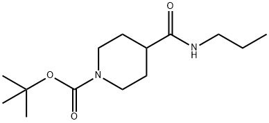 4-(丙基氨基甲酰基)哌啶-1-羧酸叔丁酯, 200267-72-7, 结构式