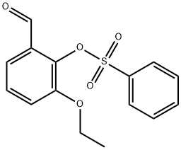 Benzaldehyde, 3-ethoxy-2-[(phenylsulfonyl)oxy]- 结构式