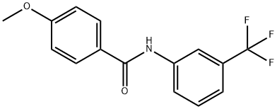 N-[3-(トリフルオロメチル)フェニル]-4-メトキシベンズアミド 化学構造式