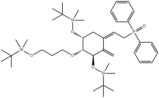 Phosphine oxide, [(2Z)-2-[(3R,4R,5R)-3,5-bis[[(1,1-diMethylethyl)diMethylsilyl]oxy]-4-[3-[[(1,1-diMethylethyl)diMethylsilyl]oxy]propoxy]-2-Methylenecyclohexylidene]ethyl]diphenyl- Struktur