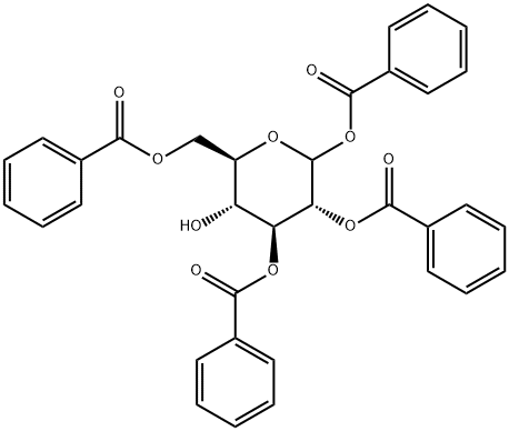 D-Glucopyranose 1,2,3,6-Tetrabenzoate Structure
