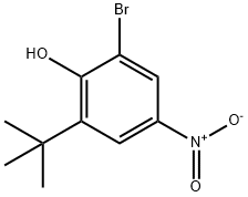 2-溴-6-(叔丁基)-4-硝基苯酚 结构式
