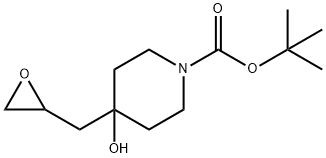 1-BOC-4-(环氧乙烷-2-基甲基)-4-羟基哌啶 结构式