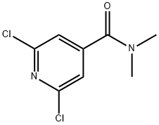 2,6-二氯-N,N-二甲基吡啶-4-甲酰胺 结构式