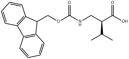 (S)-Fmoc-beta2-homovaline Struktur