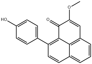 9-(4-羟基苯基)-2-甲氧基-1H-萘嵌苯-1-酮, 204134-70-3, 结构式
