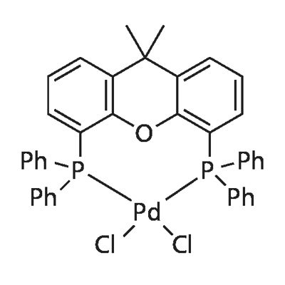 Dichloro[9,9-dimethyl-4,5-bis(diphenylphosphino)xanthene]palladium(II), min. 98% Struktur