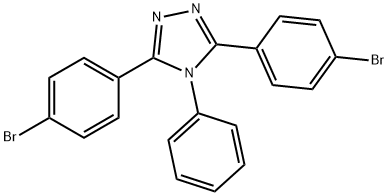 3,5-ビス(4-ブロモフェニル)-4-フェニル-4H-1,2,4-トリアゾール 化学構造式