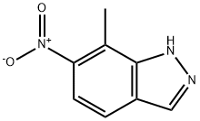 7-メチル-6-ニトロ-1H-インダゾール 化学構造式