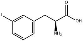 (S)-2-アミノ-3-(3-ヨードフェニル)プロパン酸 化学構造式