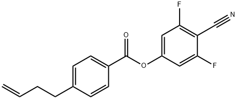 4-(3-丁烯基)-苯甲酸 4-氰基-3,5-二氟苯基酯, 208528-35-2, 结构式