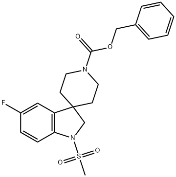 苄基 5-氟-1-(甲基磺酰基)螺[吲哚啉-3,4