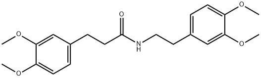 3-(3,4-二甲氧基苯基)-N-[2-(3,4-二甲氧基苯基)-乙基]-丙酰胺 结构式