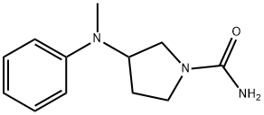 3-[甲基(苯基)氨基]吡咯烷-1-甲酰胺 结构式