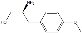 (2S)-2-アミノ-3-(4-メトキシフェニル)プロパン-1-オール 化学構造式