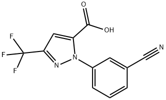 1-(3-cyanophenyl)-3-(trifluoroMethyl)-1H-pyrazole-5-carboxylic acid Struktur
