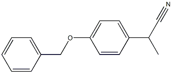 2-[4-(ベンジルオキシ)フェニル]プロパンニトリル 化学構造式