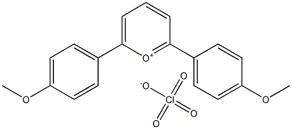 2,6-双(4-甲氧基苯基)吡喃鎓高氯酸盐 结构式