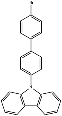 9-(4'-ブロモ-4-ビフェニリル)カルバゾール 化学構造式