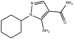 5-氨基-1-环己基-1H-吡唑-4-甲酰胺,21254-07-9,结构式