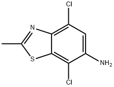 4,7-二氯-2-甲基苯并[D]噻唑-6-胺,21325-10-0,结构式