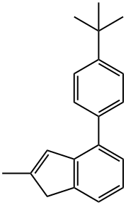 2-甲基-4-(4-叔丁苯基)-1H-茚, 213381-88-5, 结构式