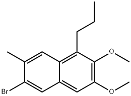 6-BroMo-2,3-diMethoxy-7-Methyl-1-propylnaphthalene, 213971-39-2, 结构式
