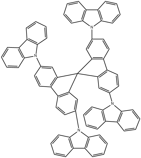 Spiro-CBP , 2,2',7,7'-Tetrakis(carbazol-9-yl)-9,9'-spiro-biflu Structure