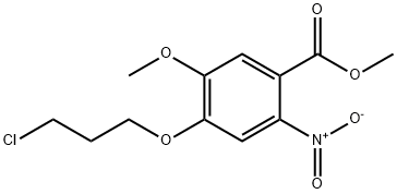 Methyl 4-(3-chloropropoxy)-5-Methoxy-2-nitrobenzoate 化学構造式