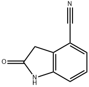 1H-Indole-4-carbonitrile, 2,3-dihydro-2-oxo- 化学構造式