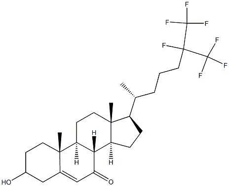 25,26,26,26,27,27,27-heptafluoro-7-ketocholesterol Struktur