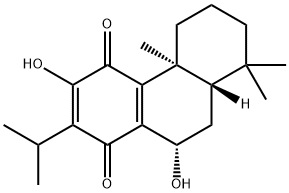 (4bS)-4b,5,6,7,8,8aβ,9,10-Octahydro-3,10α-dihydroxy-2-isopropyl-4bα,8,8-trimethyl-1,4-phenanthrenedione Struktur