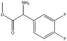 METHYL 2-AMINO-2-(3,4-DIFLUOROPHENYL)ACETATE, 218449-31-1, 结构式