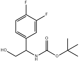 tert-butyl 1-(3,4-difluorophenyl)-2-hydroxyethylcarbaMate Struktur