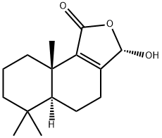 (3S,5AS,9AS)-4,5,5A,6,7,8,9,9A-八氢-3-羟基-6,6,9A-三甲基萘并[1,2-C]呋喃-1(3H)-酮, 218780-16-6, 结构式