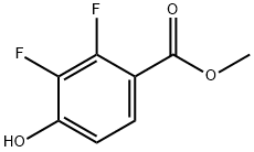 2,3-ジフルオロ-4-ヒドロキシ安息香酸メチル 化学構造式