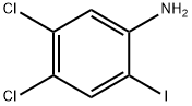 4,5-ジクロロ-2-ヨードアニリン 化学構造式