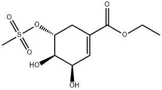 (3R,4R,5R)-3,4-Dihydroxy-5-[(Methylsulfonyl)oxy]-1-cyclohexene-1-carboxylic Acid Ethyl Ester Structure