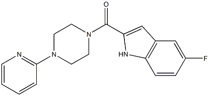 (5-fluoro-1H-indol-2-yl)-(4-(pyridin-2-yl)-piperazin-1-yl)Methanone Structure